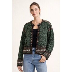 Nordic Design Wool Blend Sweater Cardigan Jacket Size Small